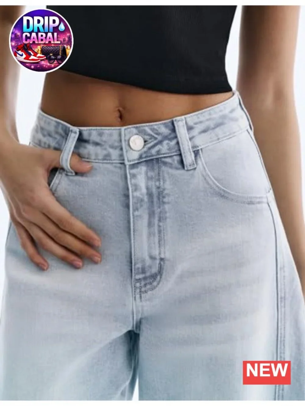 High Waisted Wide Leg Barrel Jeans for Women Stretchy Baggy Y2K Ankle Denim